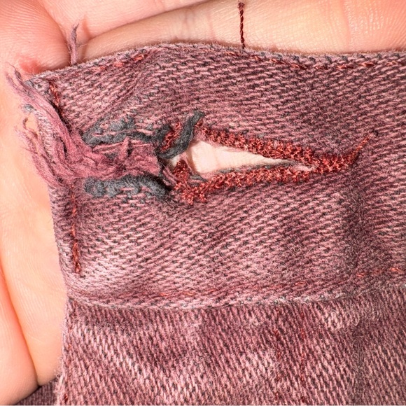 80s Vintage Wrangler High Rise Burgundy Denim Jeans | Made in USA 32/30 waist - Picture 7 of 12